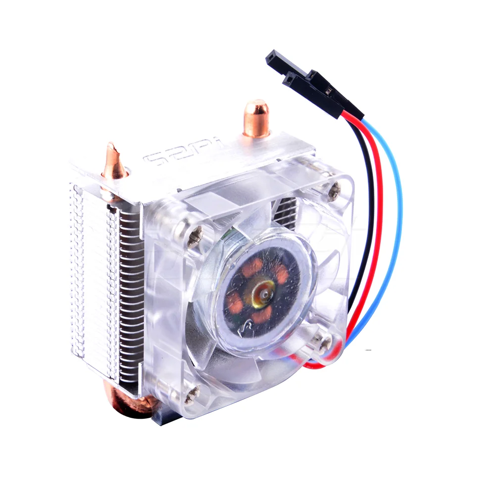 2 Set DC 5V Adjustable Speed 40*40*10mm Colorful 3 Wires Silent Cooling Fan Heat Sink Kit for All Mode Raspberry Pi