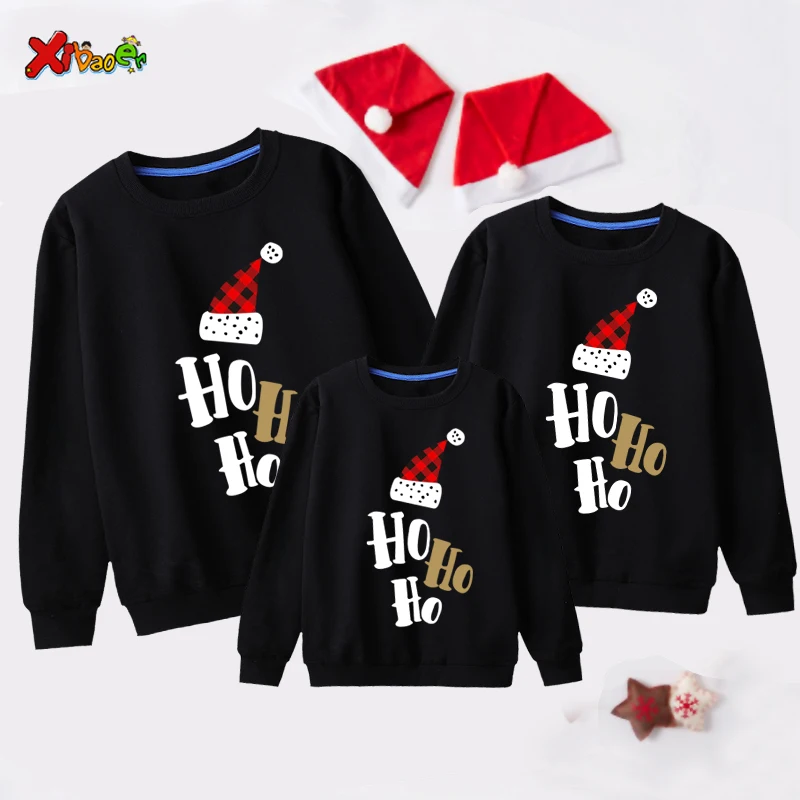 

Family Christmas Hoodies Sweatshirts Outfit Sweater Deer 2025 Costume Kids Shirt Boy Girl Clothing Children Matching Outfit Baby