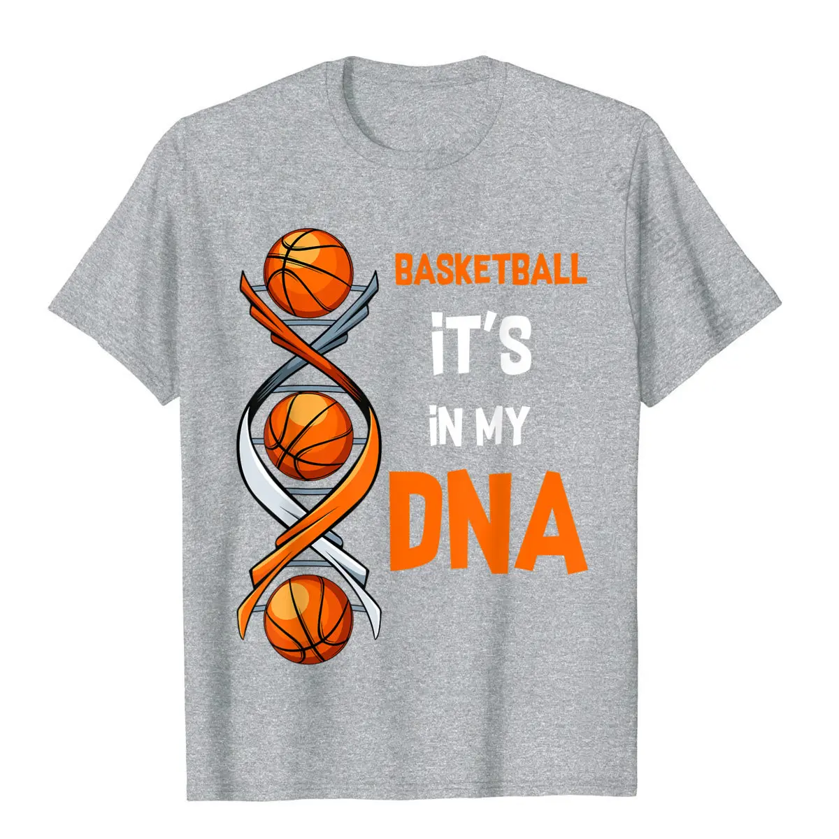 Basketball It\'s In My DNA Funny Player Team Sport T-Shirt Tshirts Tops Tees For Men Fitted Cotton Summer T Shirt