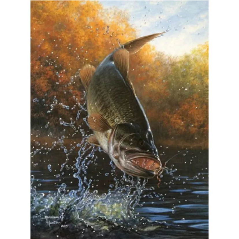 5D Diy Diamond painting cross stitch kit carp rhinestone mosaic painting pattern full square Diamond embroidery animals picture