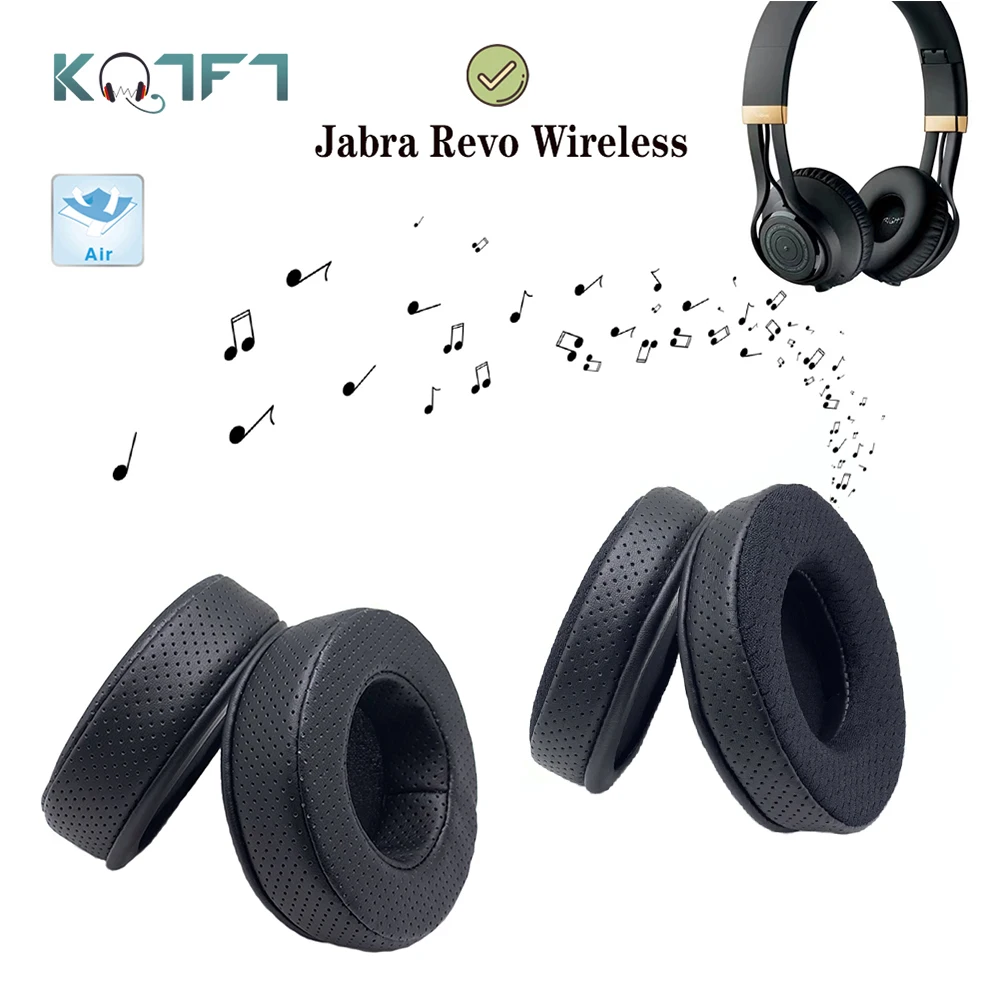 

KQTFT Breathable style Absorb sweat Replacement EarPads for Jabra Revo Wireless Headphones Parts Earmuff Cover Cushion Cups