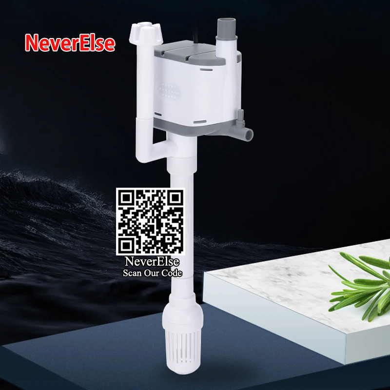 4-in-1 Multi-function Aquarium Filter Air Pump Aquarium Water Pump Fish Tank Circulating Water Spray Submersible Purifier Filter