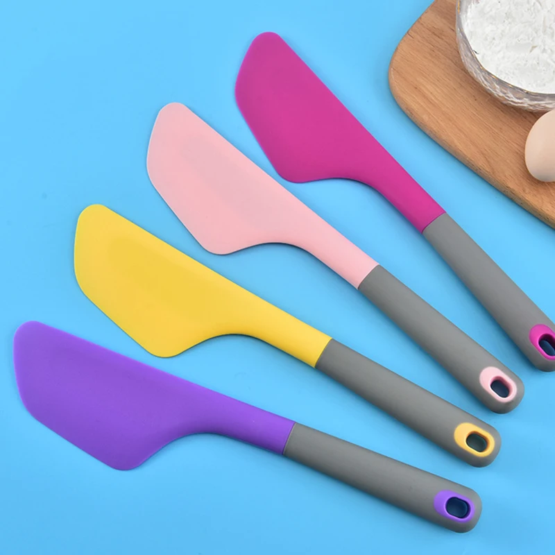 

Long Handle Silicone Cream Scraper Non-Stick Butter Spatula Heat Resistant Baking Scraper Cake Smoother Polisher Baking Tool