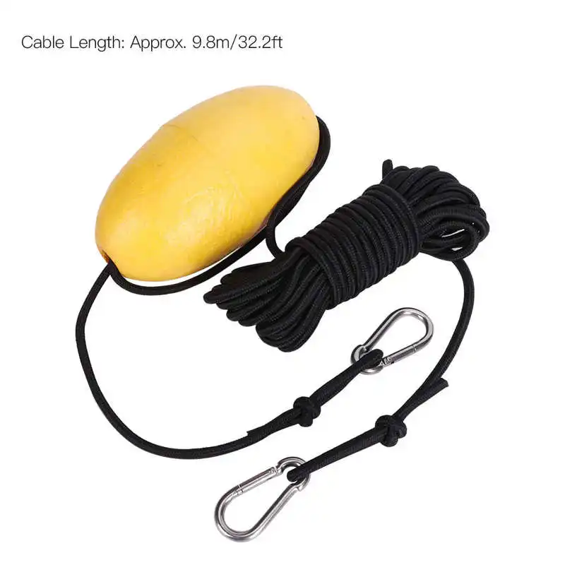 9.8m/32.2ft Fishing Drift  Throw Line Sea Drogue Portable Float Accessories for Marine Boat Yacht Kayak