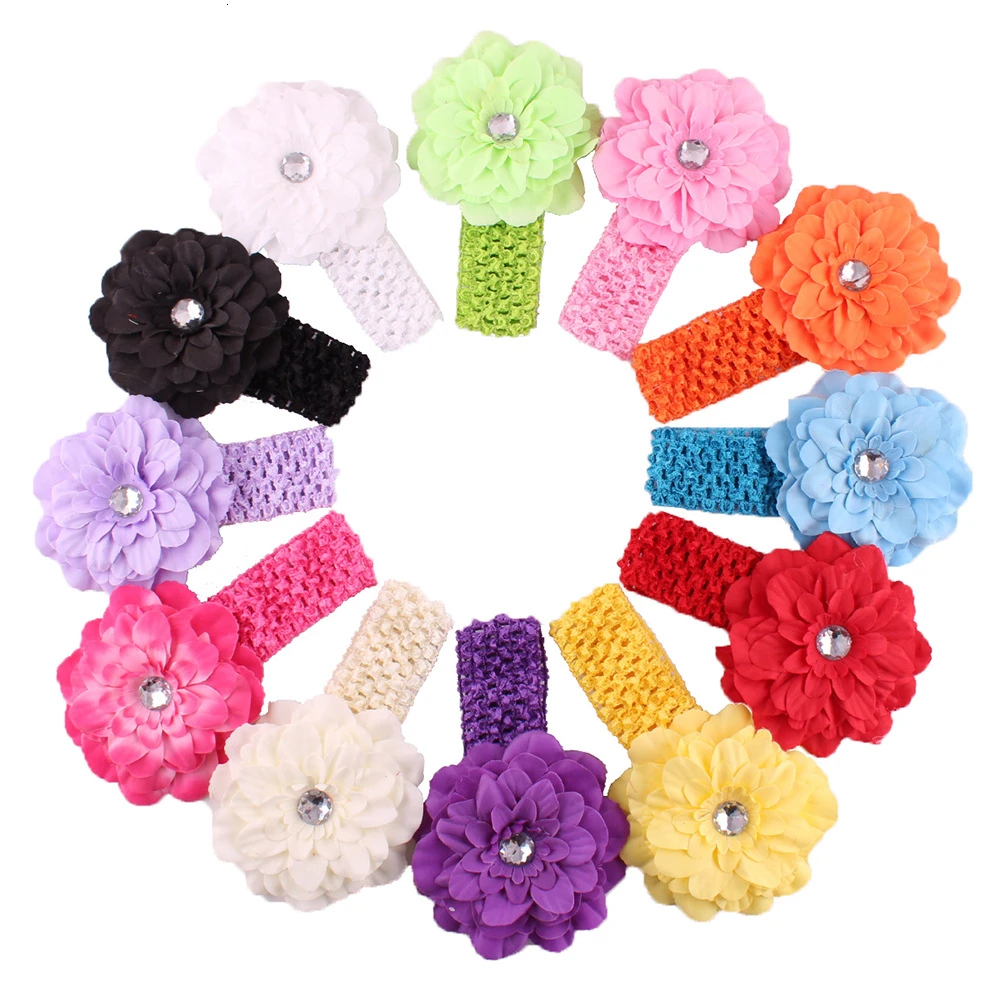 1 Pcs Hair Bandage Tie Band Headband Bow Turban For Newborn Kids Headwear Baby Girl Accessories Sun Flower Peony Children 