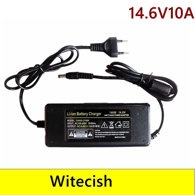 Capacity 12.6V Charger 14.6v 2a5A 10A Battery charger adapter DC 5.5 * 2.1 MM 18650 Lithium Power Adapter EU/US Plug 110V/220V