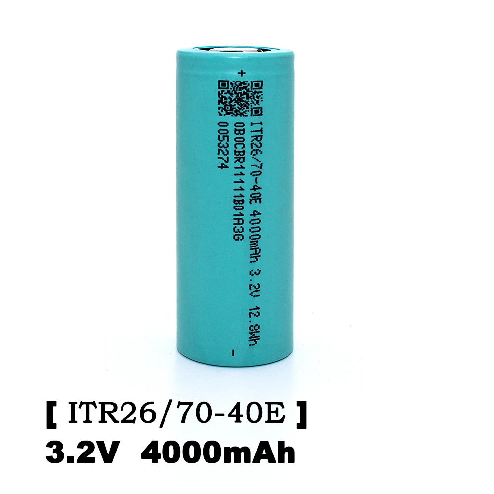 Lifepo4 26700 3.2V 4000mah Rechargeable Battery 3C-5C Discharge For DIY Power Tool E-Bike Scooter Solar Energy Storage Batter