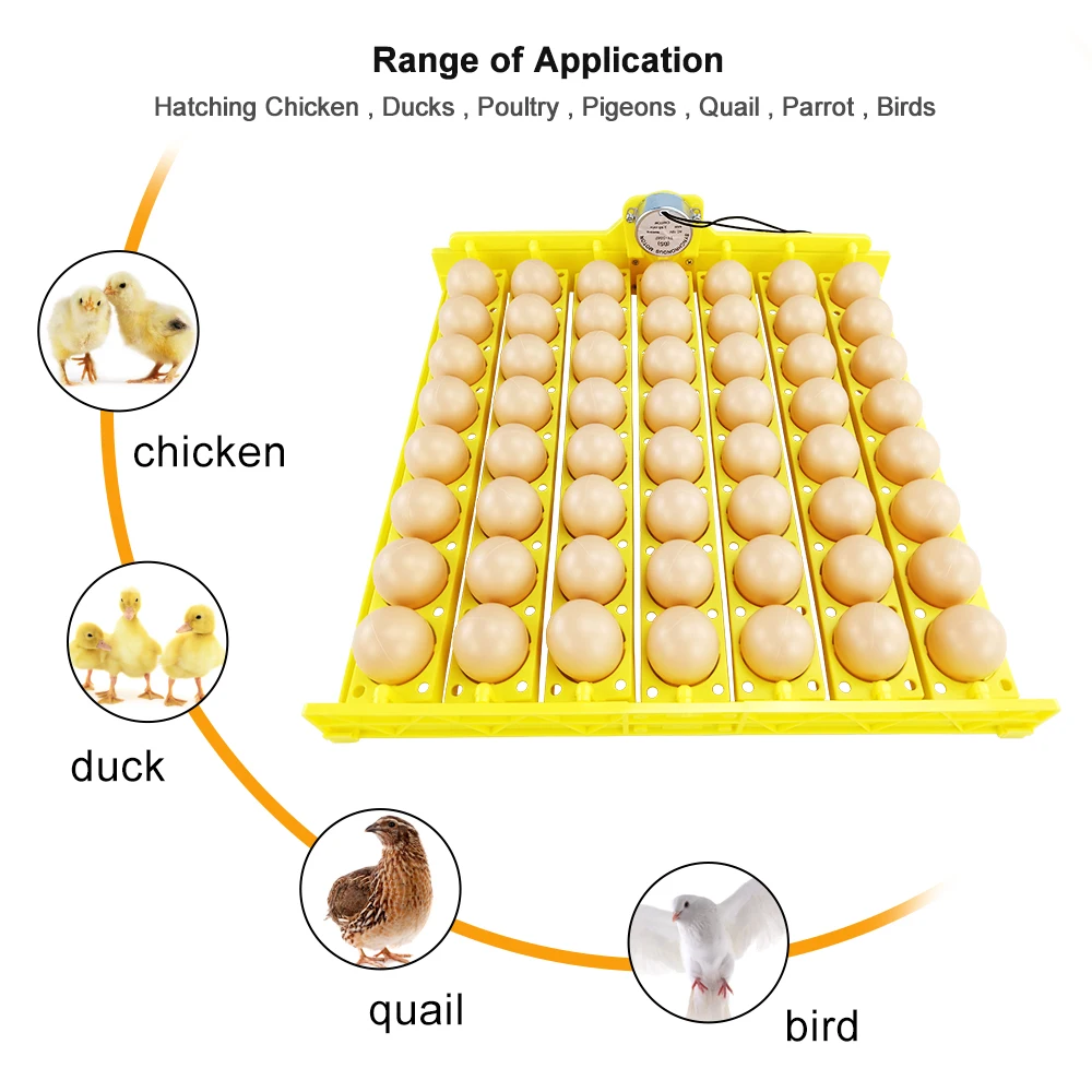 56 Eggs Incubator Turn Tray Poultry Incubation Equipment Chickens Ducks And Other Poultry Incubator Automatically Turn Eggs