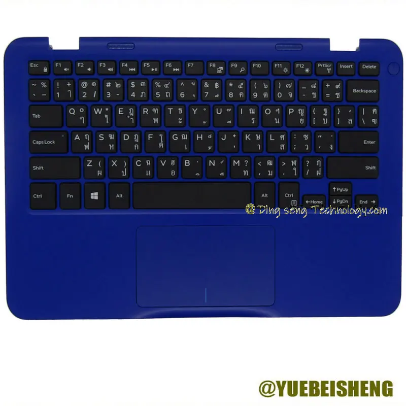 NEW for Dell Inspiron 11 3162 3164 palmrest Thailand Thai keyboard upper cover Touchpad ,Blue color