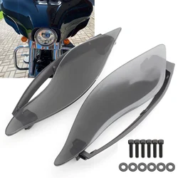 Motorcycle Side Wing Windshield Adjustable Fairing Air Deflector For Harley Touring Ultra Limited Electra Street Glide 2014-2020