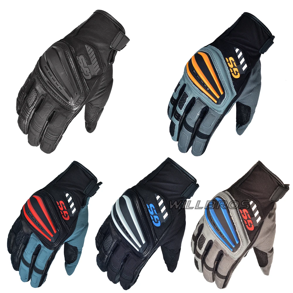 Rallye 4 GS Leather Gloves For BMW Motorcycle Motorrad Guantes Motorbike Scooter Street Moto Riding Luvas Unisex Mens