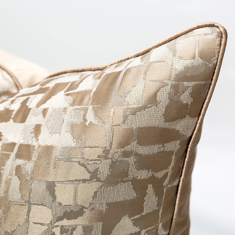 Fashion Lattice Light Luxury Cushion Cover 30x50 45x45cm 50 High-grade Jacquard Pillow case Sofa Bed Home Decor Backrest Cover