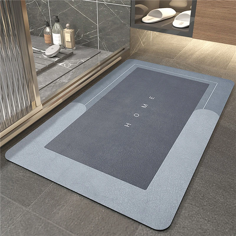 Super Absorbent Bath Mat Quick Drying Bathroom Napa Skin Carpet Modern Simple Non-slip Floor Mats Home Oil-proof Kitchen Clean