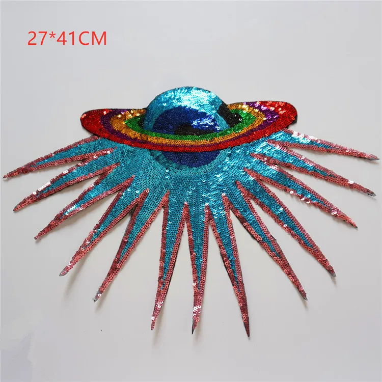 3piece embroidered sequin planet large cloth patch sweater ornament patch clothing accessories