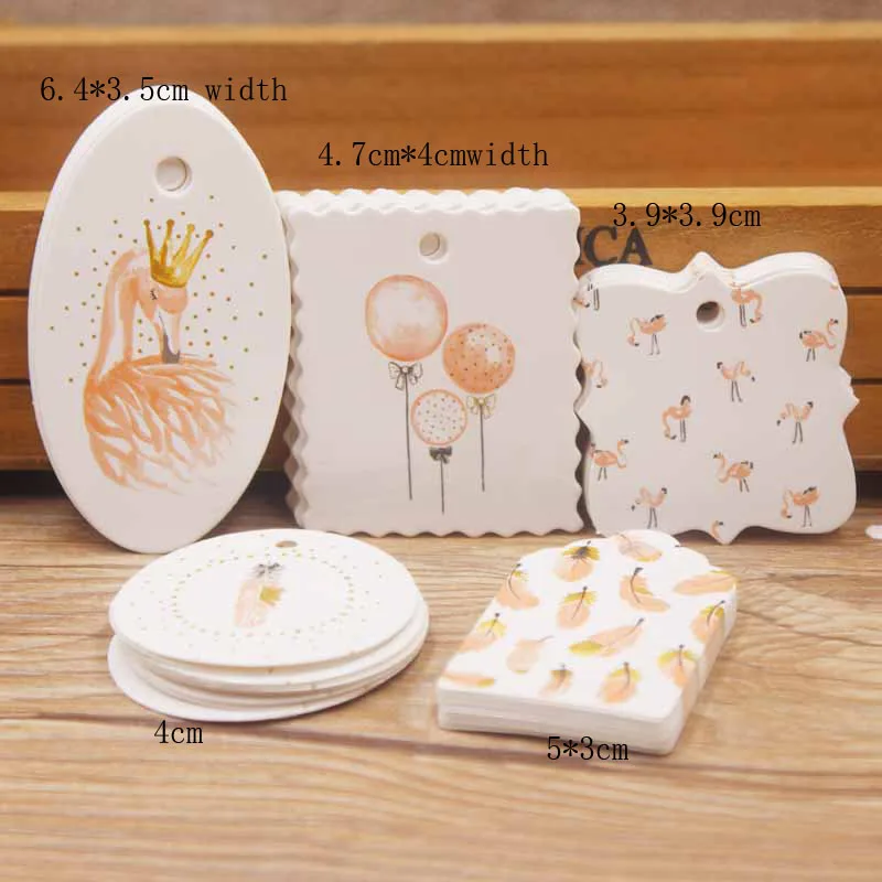 2019 New diy parking tag 5x3cm /4x4cm/6.4x3.5cm/4.7x4cm/3.9x3.9cm 50 tag scallop shape white color for wedding candy gift tags