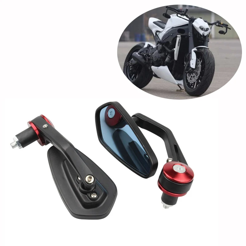 Sport Motorcycle Rearview Mirror Handlebar End Rear View Side Mirrors Universal for YAMAHA BMW KAWASAKI HONDA SUZUKI APRILIA KTM