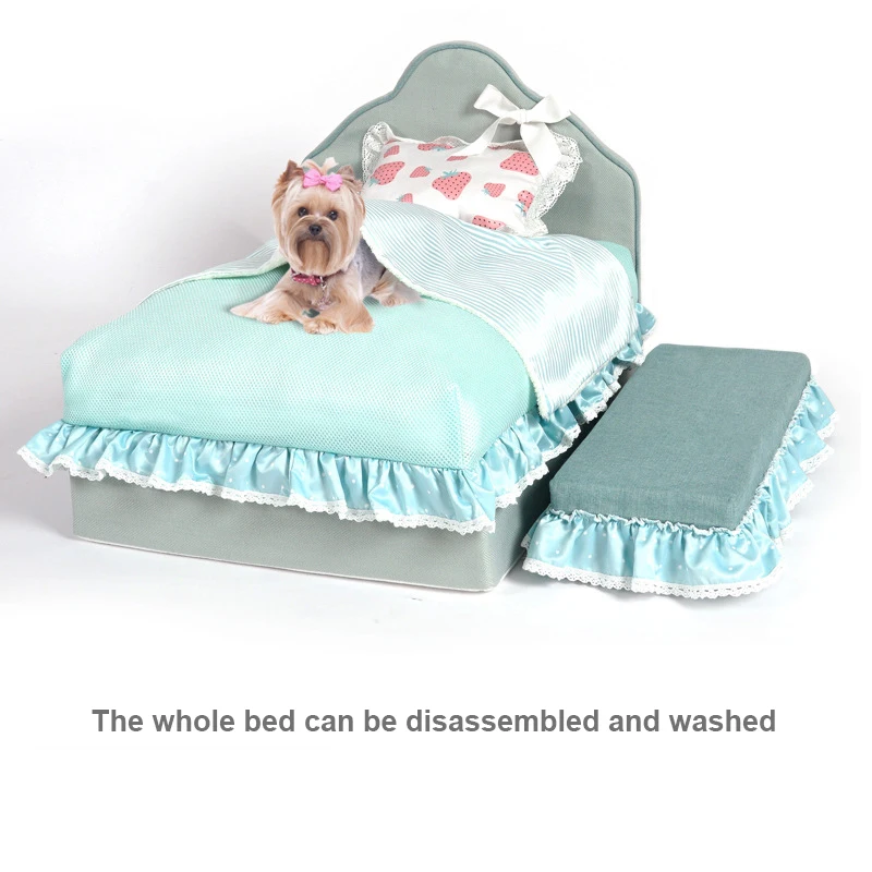 Lovely Pet Dog cuscino culla Nest Luxury Princess Bed House tenda traspirante impermeabile resistente al morso letti per cani gatto forniture per