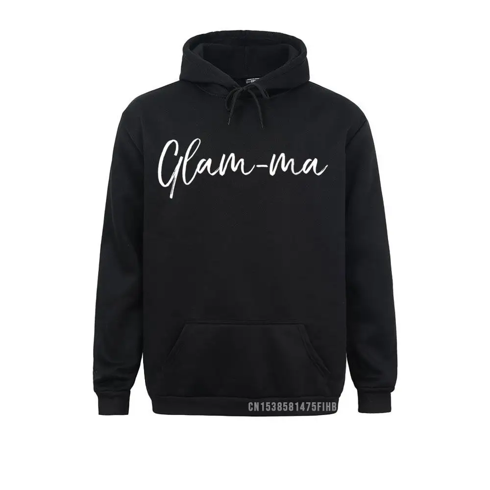 

Womens Cute Mother's Day Gift For Grandma Glamorous Pun Glam-Ma Hoodie Plain Men Sweatshirts Long Sleeve Hoodies Hoods