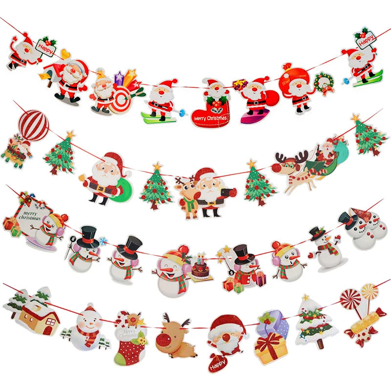 2021 Merry Christmas Tree Decoration for Home Christmas Garland 2019 Ornaments New Year Noel Santa Claus Gift Xmas Snowman