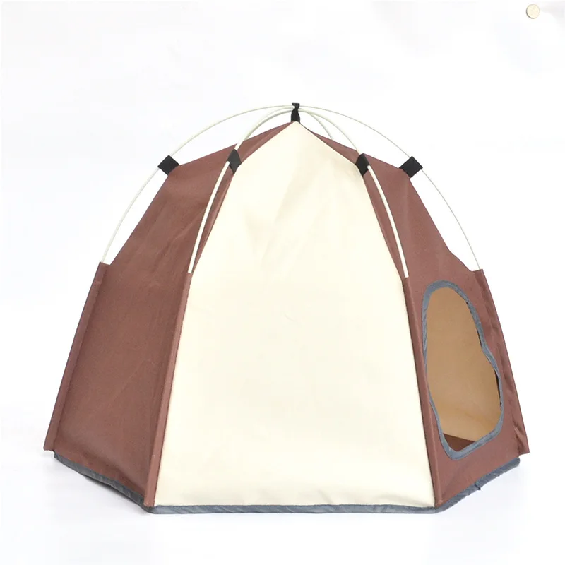 Portable Folding Pet Tent Dog House Cat Tent Puppy Kennel Easy Operation Fence 6 Angles Outdoor Big Dogs House Rainproof  New