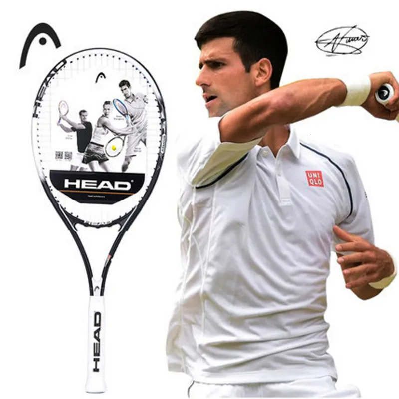 Original Head Tennis Racket Black Professional Tennis Racquet Carbon Tenis Padel With Bag Overgrip Dampener Raquete De Tenis 414