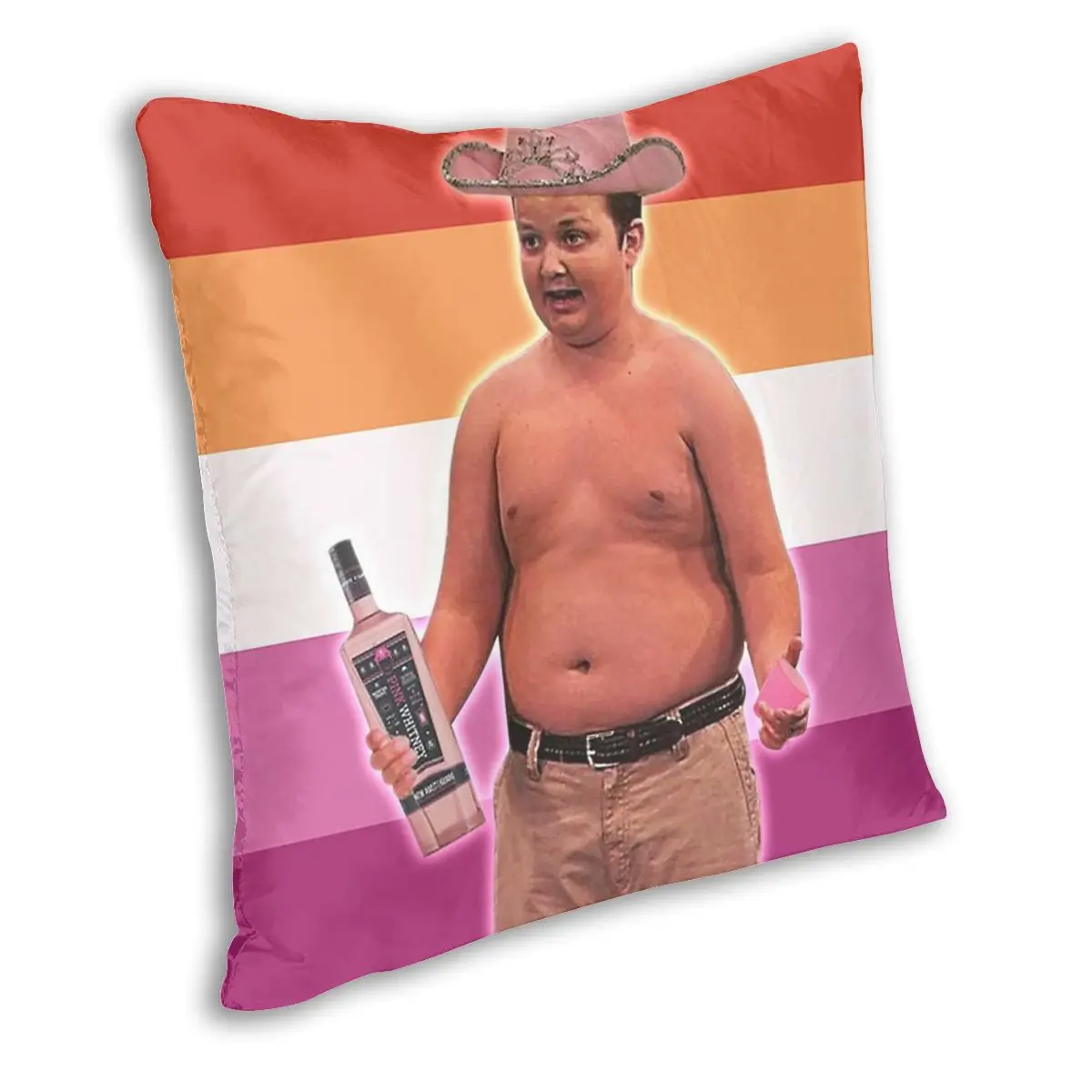 Gibby Lesbian Flag Pillowcase Soft Polyester Cushion Cover Gift Funny Throw Pillow Case Cover Home Zipper 45X45cm