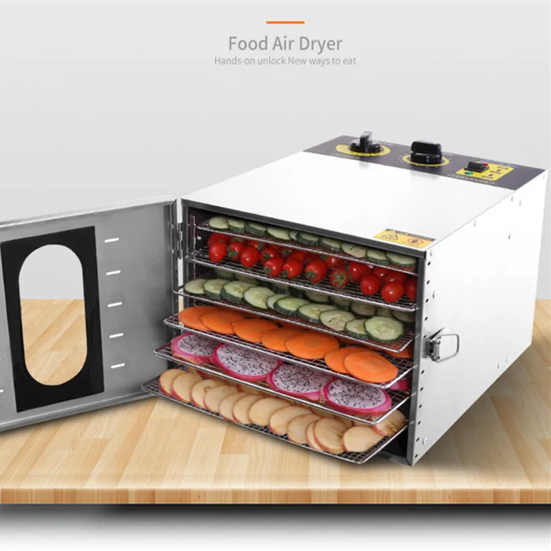 Food dehydrator fruit vegetable herb meat drying machine pet snacks dryer with 6 trays 220v