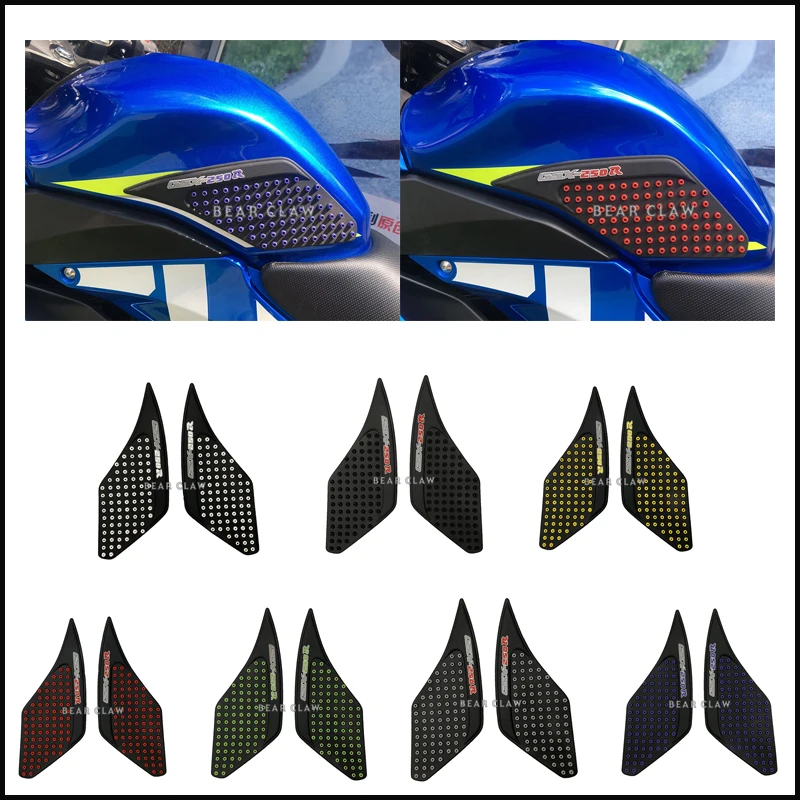 High quality Motorcycle Tank Traction Side Pad Gas Fuel Knee Grip Decal For SUZUKI GSX-250R GSX250R GSX 250R  17-18 Motorcycle