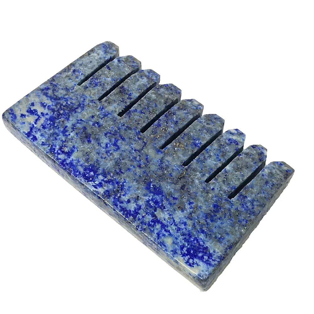 

Lapis Lazuli Jade Stone Head Massager Guasha Massage Comb Healing Stone Scraping Board