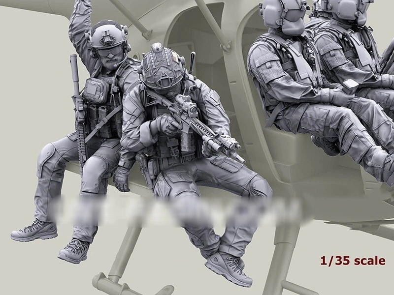 1/35 Resin Model Figure GK，Modern military theme (9PCS/set,There are no planes) Unassembled and unpainted kit