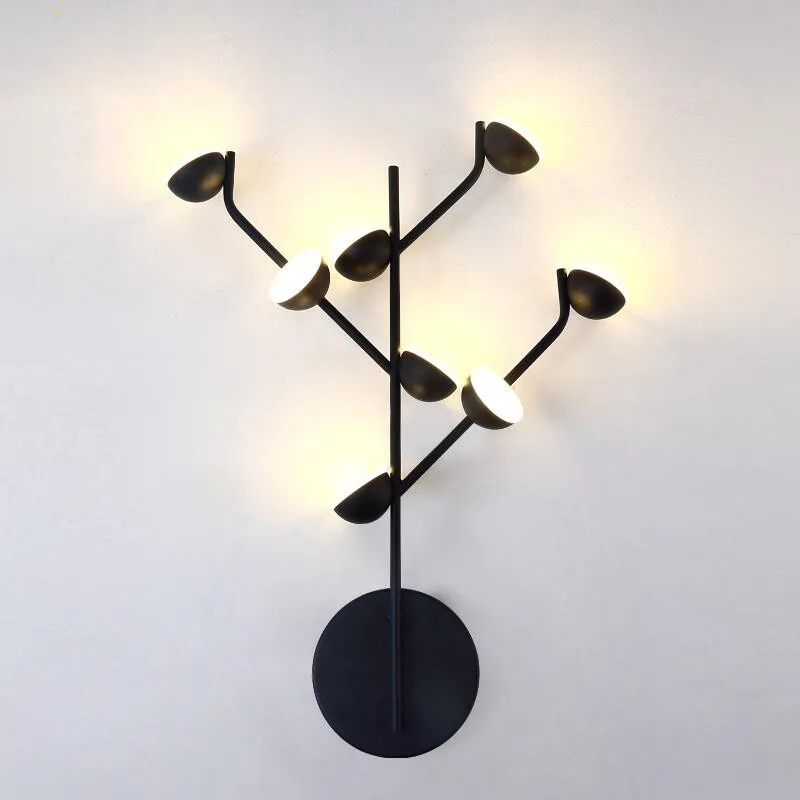 Modern wall lamps for bedroom white or balck color for living room bedside decoration Aisle wall light corridor hotel lustre led