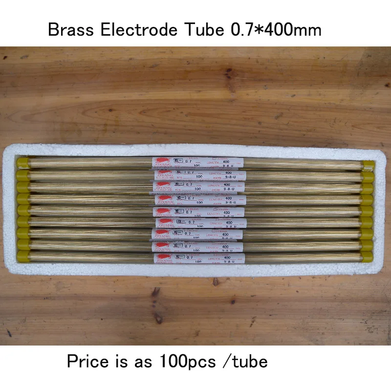 Zigyang真ちゅう製電極管シングルホールod0.7 * 400 id0.2mm for edmドリルマシン用