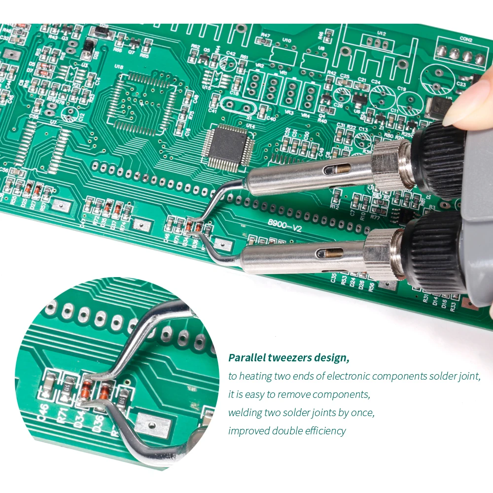 YIHUA 938D Portable Hot Tweezers Mini Soldering Station Hot Tweezer for BGA SMD Repairing 110V/220V EU/US/GB/AU PLUG