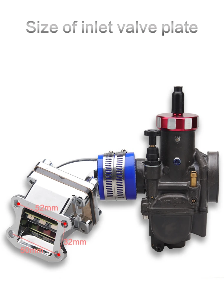 Modified Racing Intake Manifold Inlet Pipe With 35mm Carburetor Interface Adapter For DIO 17/18/27/28 2T Engine
