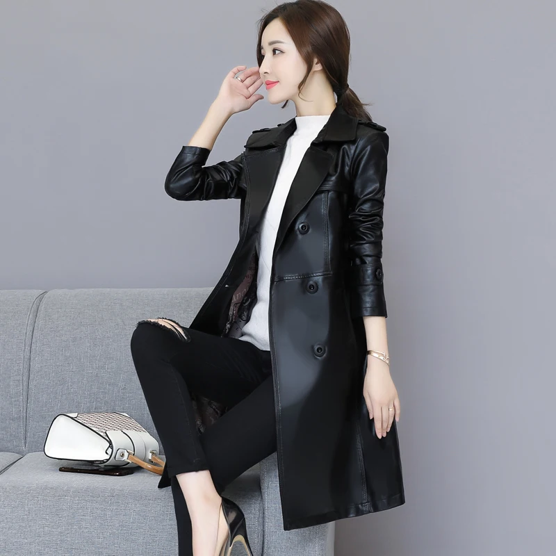 Faux Clothing 2020 Women's Leather Black Jacket Women Spring Autumn Casacos Feminino 217 Pph504