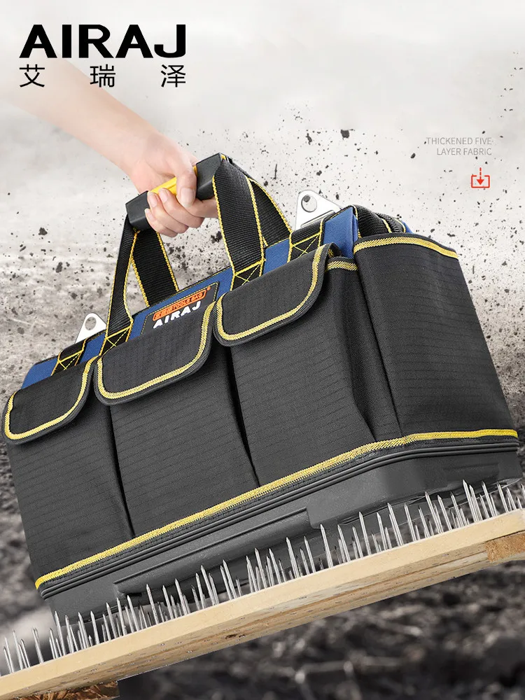 AIRAJ Multifunctional Tool Bags 1680D Oxford Cloth Electrician Bags Waterproof and Wear-Resistant High Capacity Storage Bags