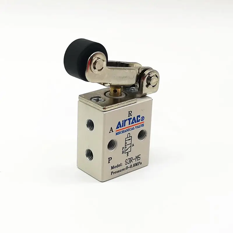 AirTAC Roller Type Control Valve S3RM5 S3R-06 S3R-08 3/2 way Pneumatic Valve