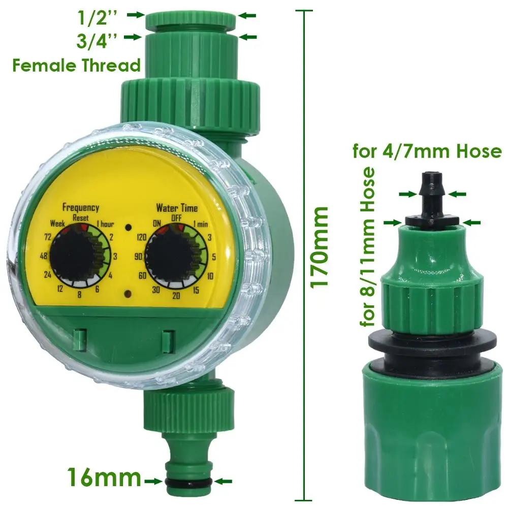 Kits de sistema de riego automático para jardín, rociador de boquilla de niebla, gotero, temporizador, irrigador, juego de riego por goteo para flores y césped, 5M-50M