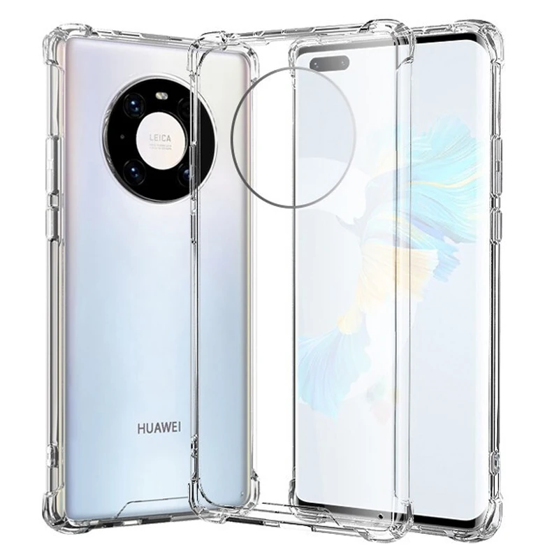 Airbag Soft Silicone TPU Shockproof Case For Huawei Mate 10 20 20X 30 40 50E 50 Pro Plus Lite RS Anti Knock Phone Cover