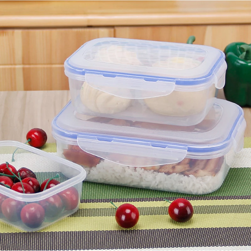 Plastic Lunch Box For Kids Bento Box Food Storage Container For School Office Worker Outdoor Picnic Snack Meal Microwave 6 Size