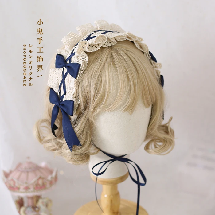 Japanese Soft Sister Lolita Lolita Headpiece of Lace Sweet Wild KC Headband Hair Lo Mother