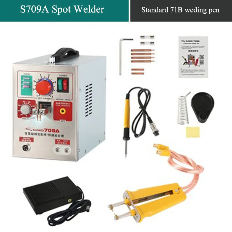 

Hot sale SUNKKO 709A Battery Spot Welder with HB-71B Welder pen for 18650 WELDING STATION Spot Welding Machine 220V /110V