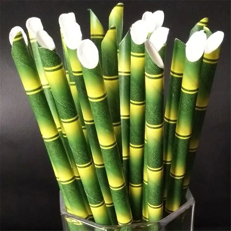 

Disposable Long Paper Thin Straw Environmental Protection Paper Milk Tea Color art Creativity Ins Net Red Juice Cocktail Straws