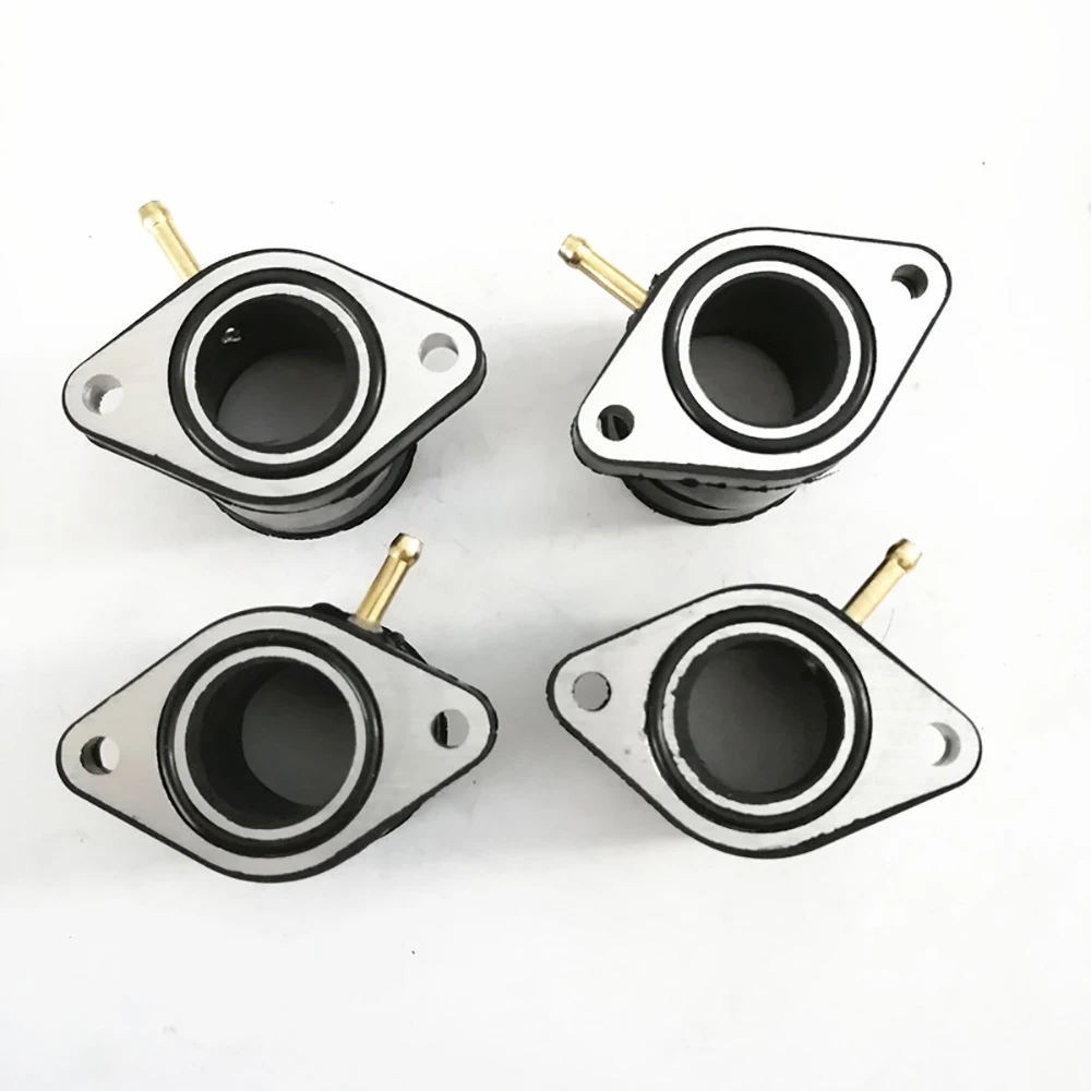 Motorcycle 4PCS Carburetor Intake Manifold Outlet interface Connector Glue For Yamaha XJR400 XJR 400 1993-2000