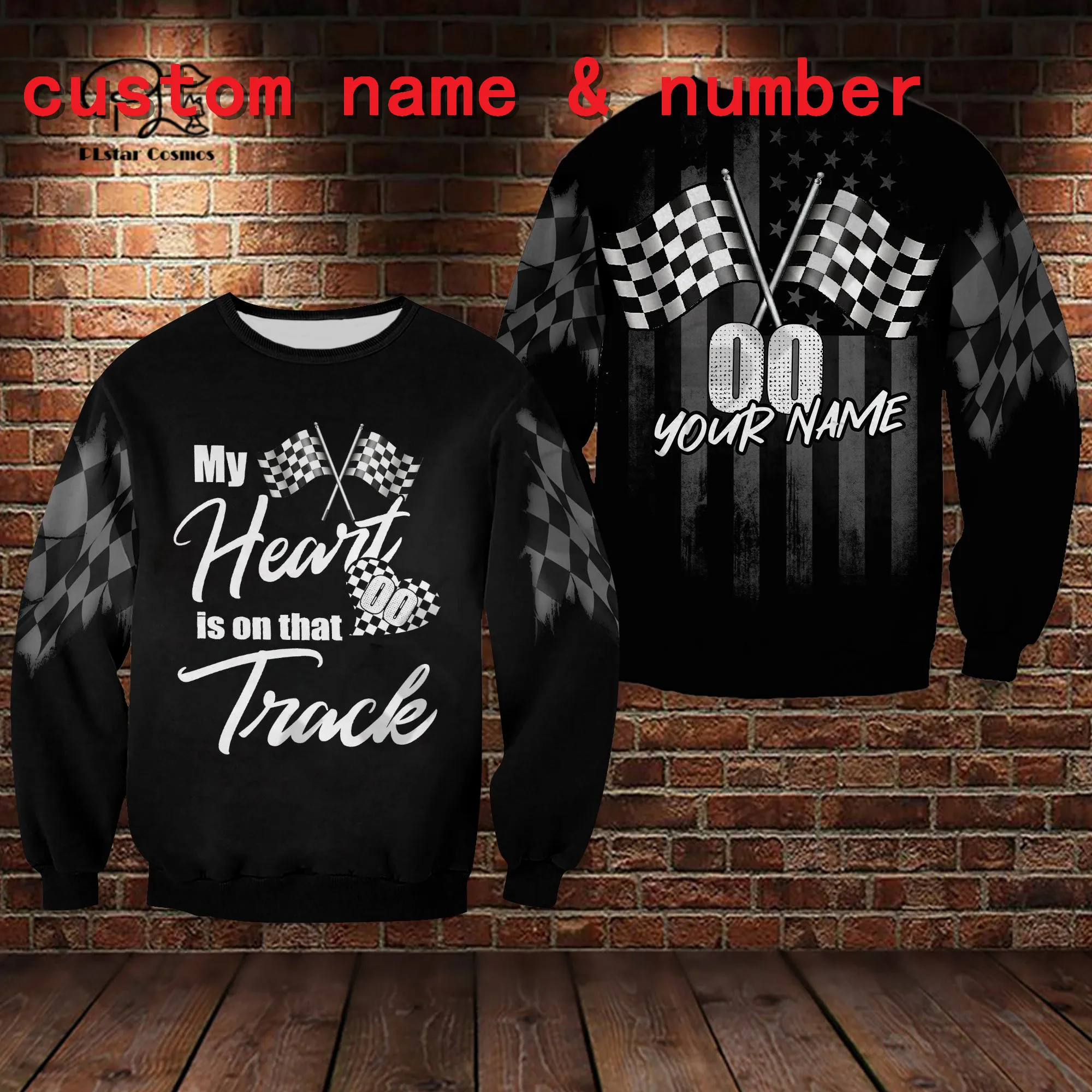 PLstarCosmos 3DPrinted Newest Racing Motor Art Custom Name Gift Unique Hrajuku Streetwear Unisex Casual Hoodies/Zip/Sweatshirt 4