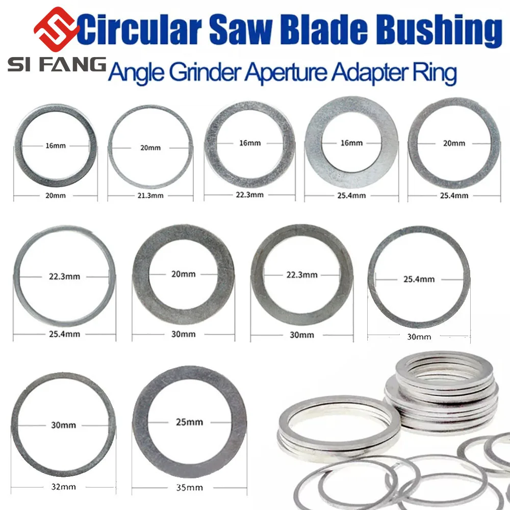 16/20/22/25.4/30/32MM Circular Saw Blade Reducing Rings Conversion Ring Cutting Disc Aperture Gasket Inner Hole Adapter Rings