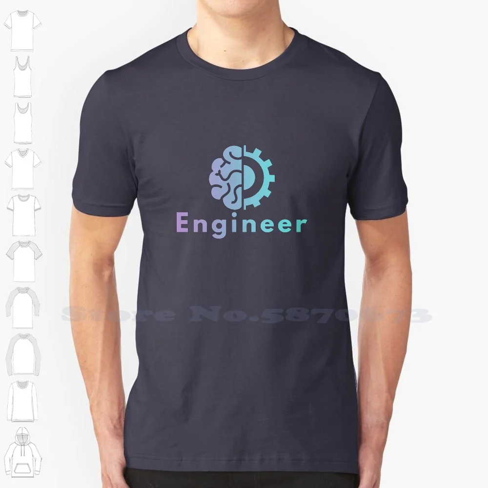 Engineer Teal Logo 100% Cotton T-Shirt Engineer Engineer Engineer Engineer Engineer Engineer Engineer Geek Funny Nerd Science