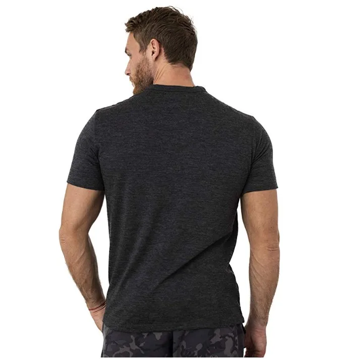 100% Merino Wool T Shirt Men Base Layer Merino Tshirt 180G Everyday Undershirt Wicking Breathable Anti-Odor + Hiking Blend Socks