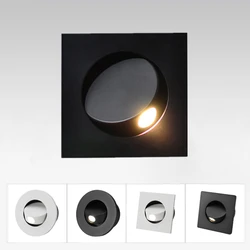 Modern LED Embedded Wall Lamp 3W 350º Rotation Bedside Sconce Bedroom Reading Hidden Decor Stair Wall Lighting Fixture AC85-265V