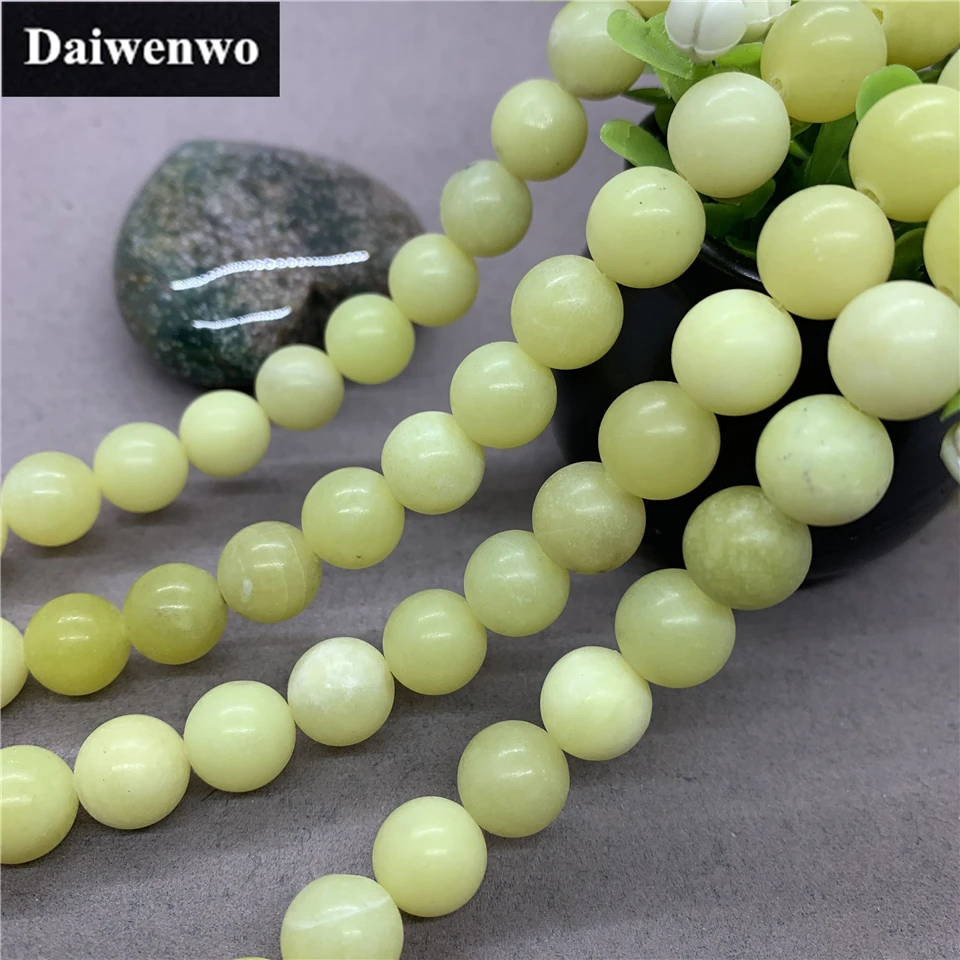 Lemon Jasper Beads Stone Round 4-12mm Gemstone Loose Spacer DIY Dreamcatcher